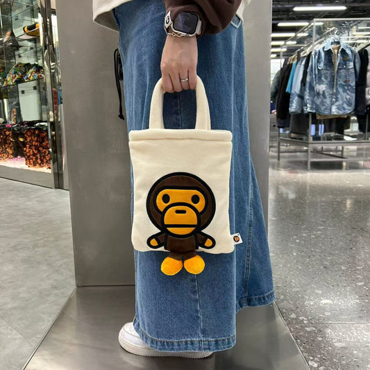 香港專櫃代購 BABY MILO STORE配飾卡通動物毛絨手提包兩件套4344