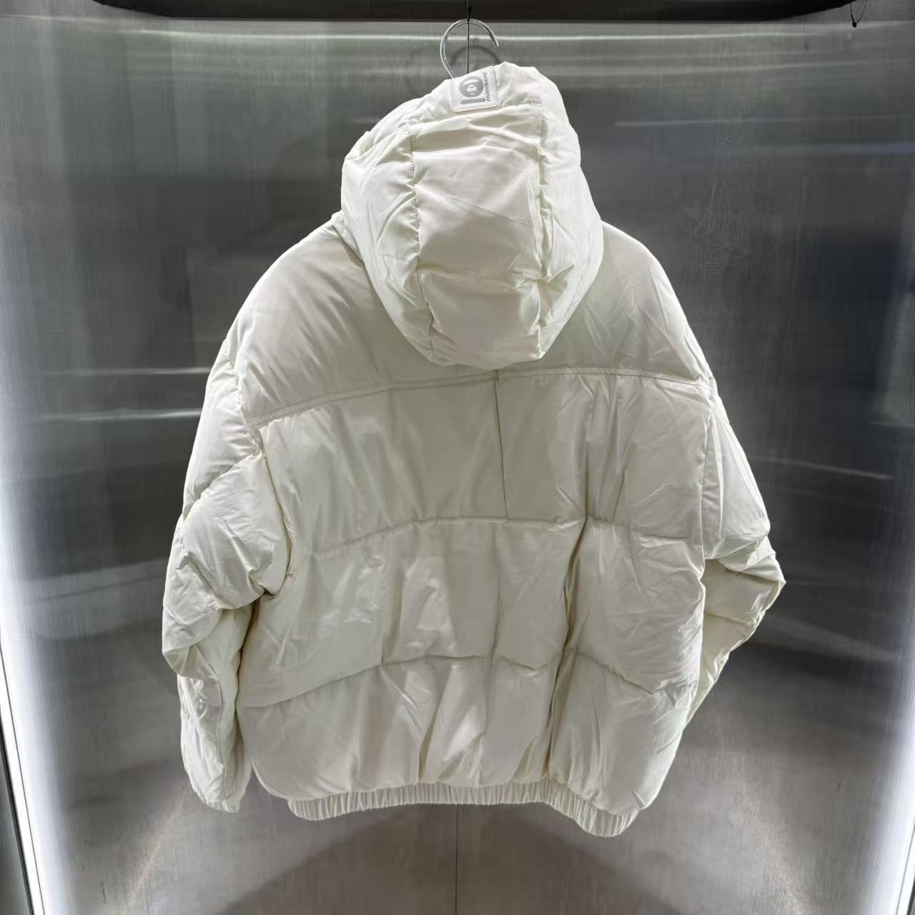 香港直郵 Aape 25秋冬 男 小標徽章簡約潮流連帽面包羽絨服外套7725