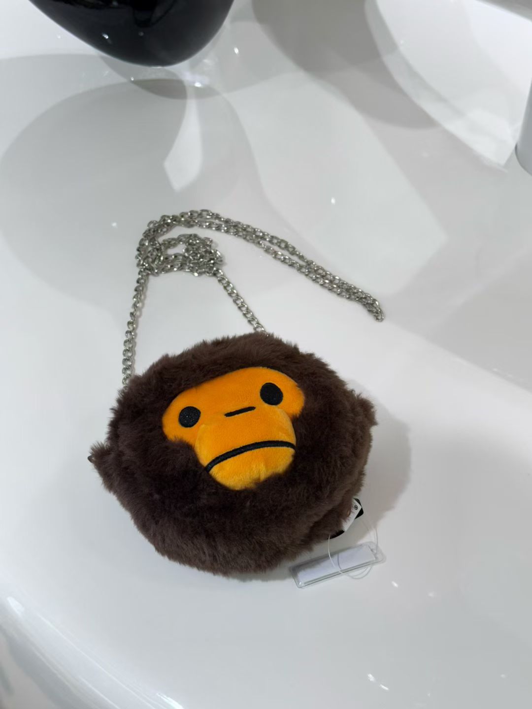 BABY MILO STORE配飾卡通毛絨小猴單肩包斜跨包4325 比較小放不了手機