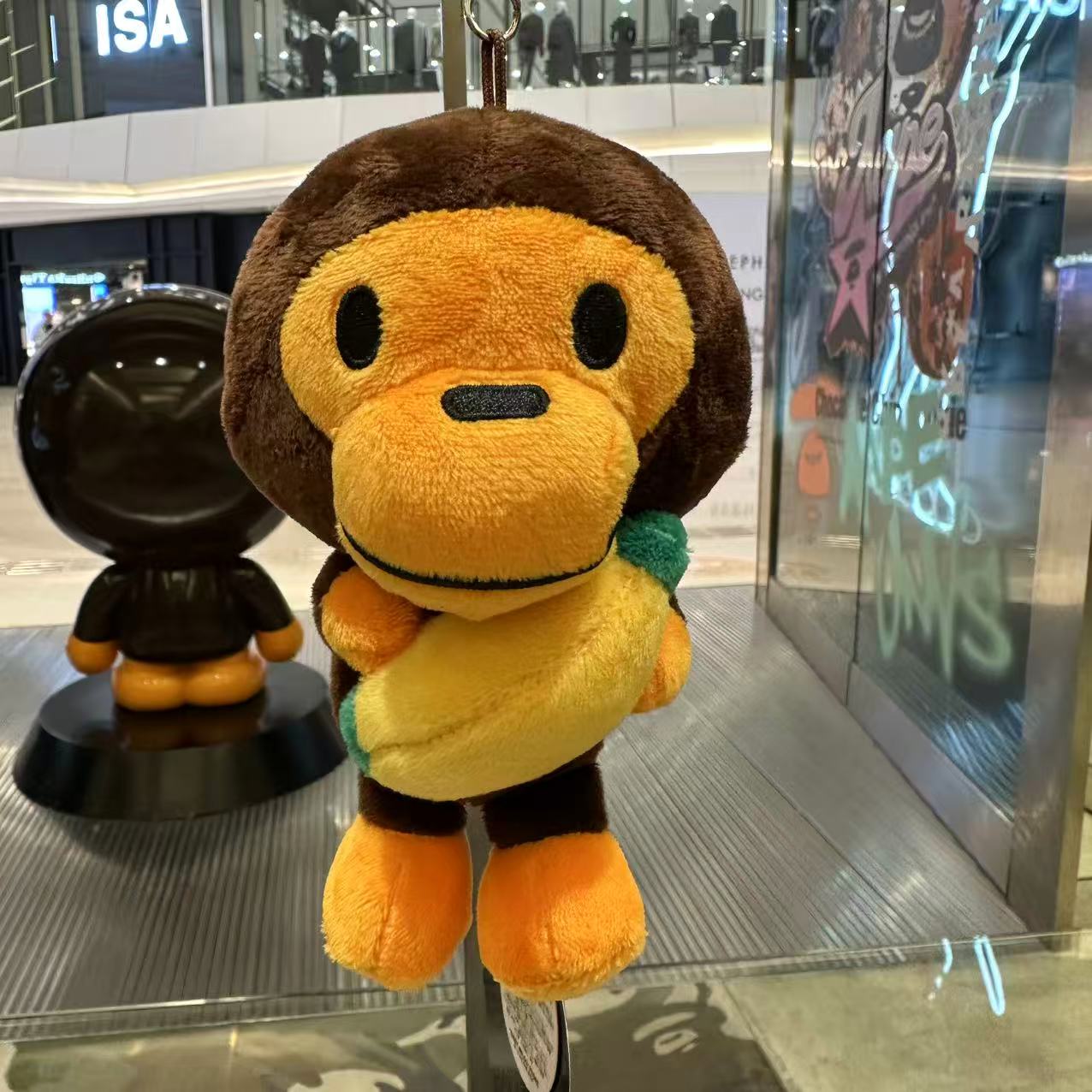 香港直郵 BABY MILO STORE 卡通香蕉小猴毛絨掛件鑰匙扣4476
