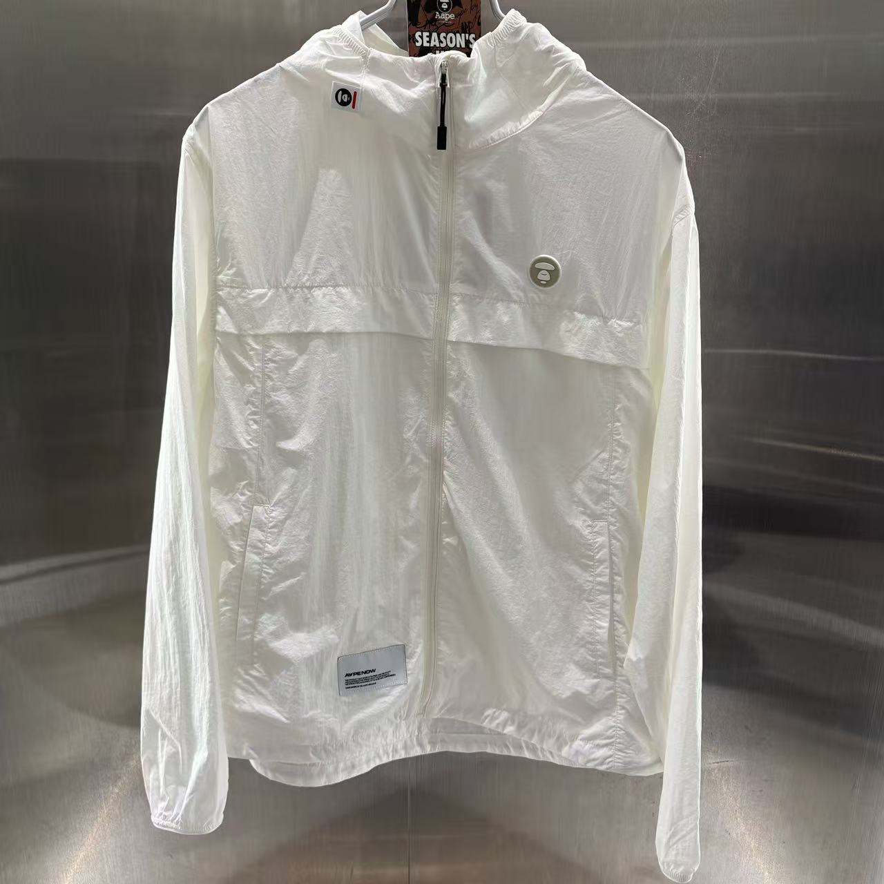 香港代購 專櫃正品 26春夏 Aape 春夏猿人徽章UPF40+連帽防曬衣薄夾克外套7770