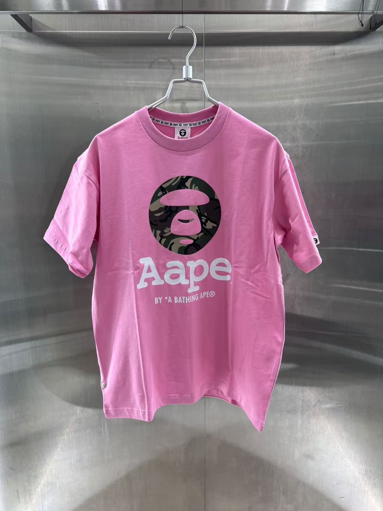香港直郵 Aape 男裝 26春夏 迷彩圓章印花休閑潮流短袖T恤1640