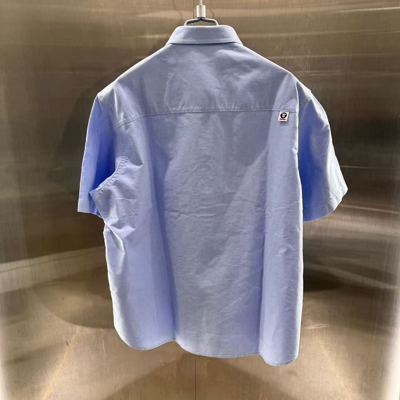 香港代購 專櫃正品 26春夏 Aape 男 AAPENOW 猿人小標徽章簡約舒適休閒純色短袖襯衫8559