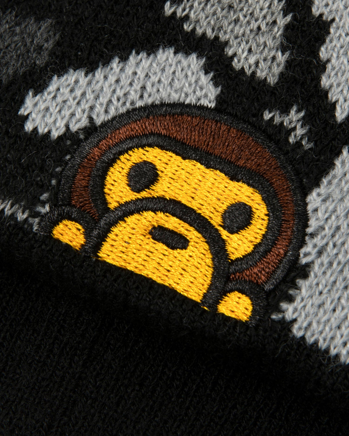Baby milo  卡通小猴刺繡動物迷彩提花針織冷帽4575 0MXHTW4575XXR