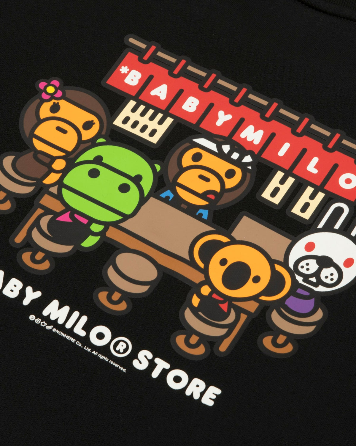 香港直郵 26秋冬 BABY MILO STORE 日式居酒屋深夜食堂圓領加絨衛衣3050 0MXSWW3050XXR