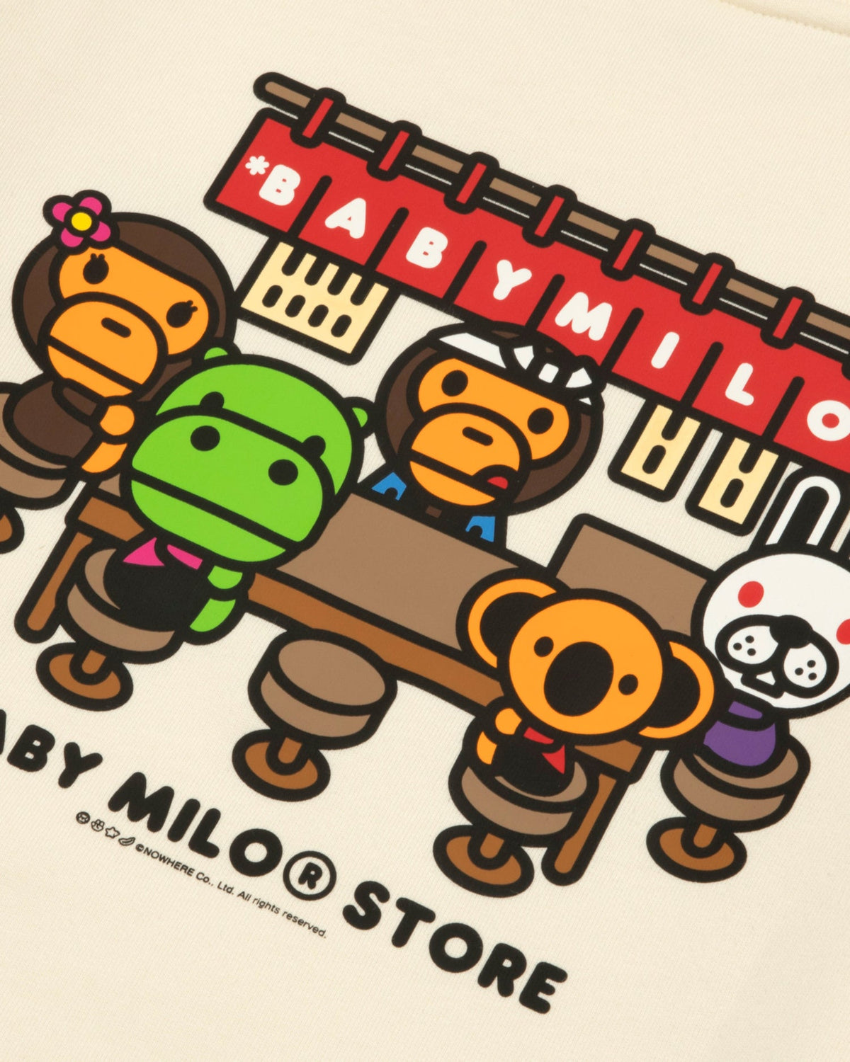 香港直郵 26秋冬 BABY MILO STORE 日式居酒屋深夜食堂圓領加絨衛衣3050 0MXSWW3050XXR