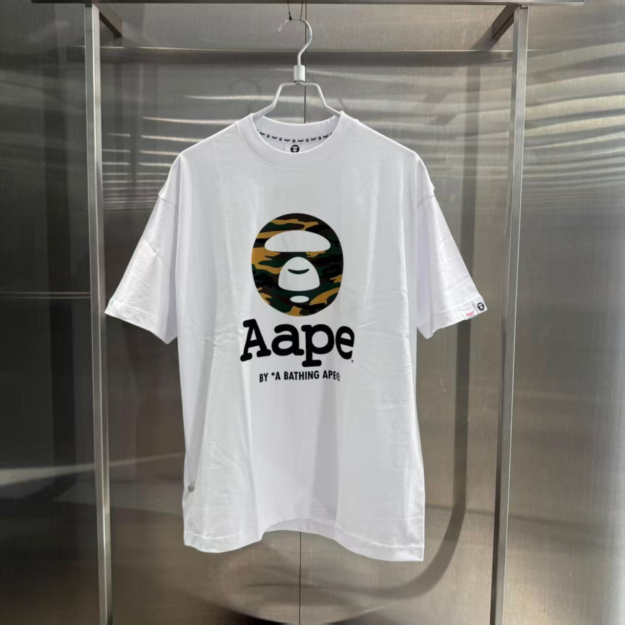 香港直郵 Aape 男裝 26秋冬 迷彩猿人字母印花經典潮流舒適短袖T卹10023XR