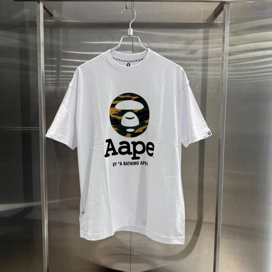 香港直郵 Aape 男裝 26秋冬 迷彩猿人字母印花經典潮流舒適短袖T卹10023XR