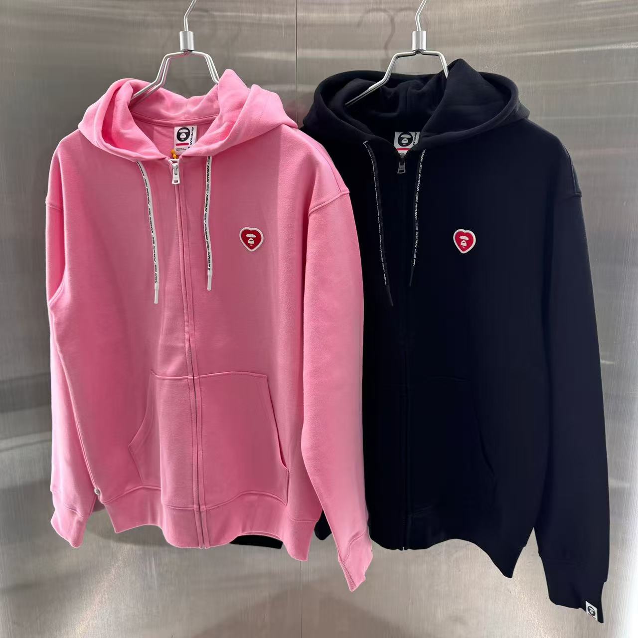 香港代購 專櫃正品 Aape 男裝 26春夏心型猿人徽標純色連帽衛衣D346