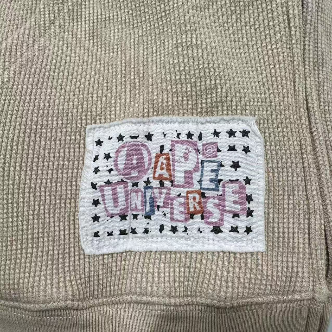 香港直郵 Aape 25秋冬 女裝 裂紋印花水洗做舊連帽衛衣外套D332