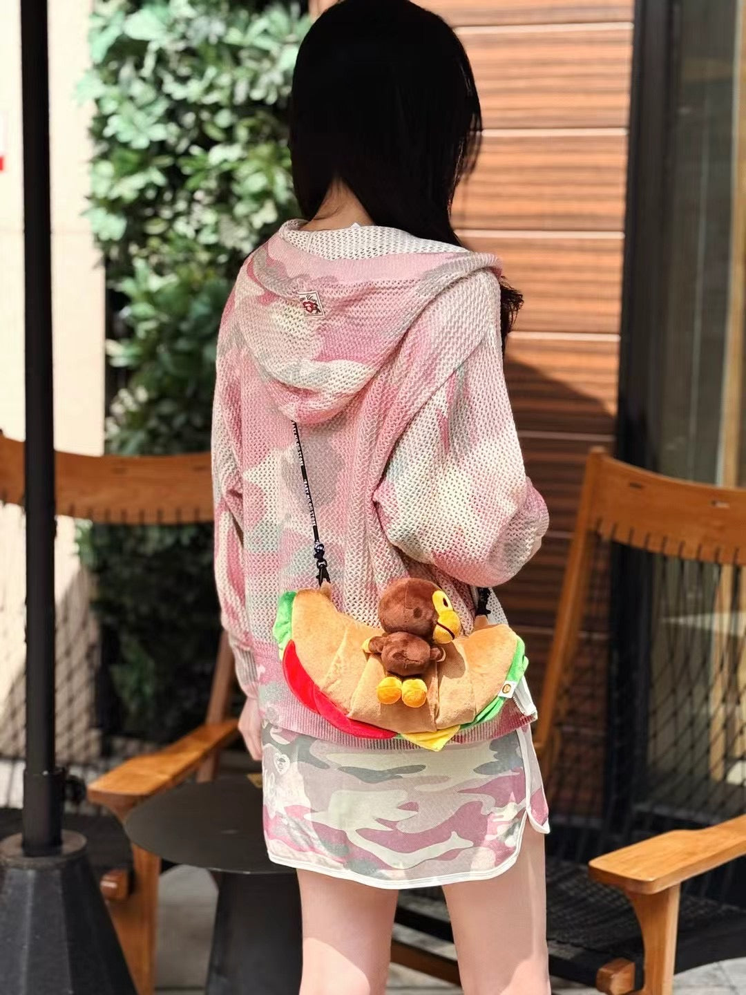 BABY MILO 香港直郵 專櫃正品 BABY MILO STORE 牛角可頌毛絨斜挎包4456