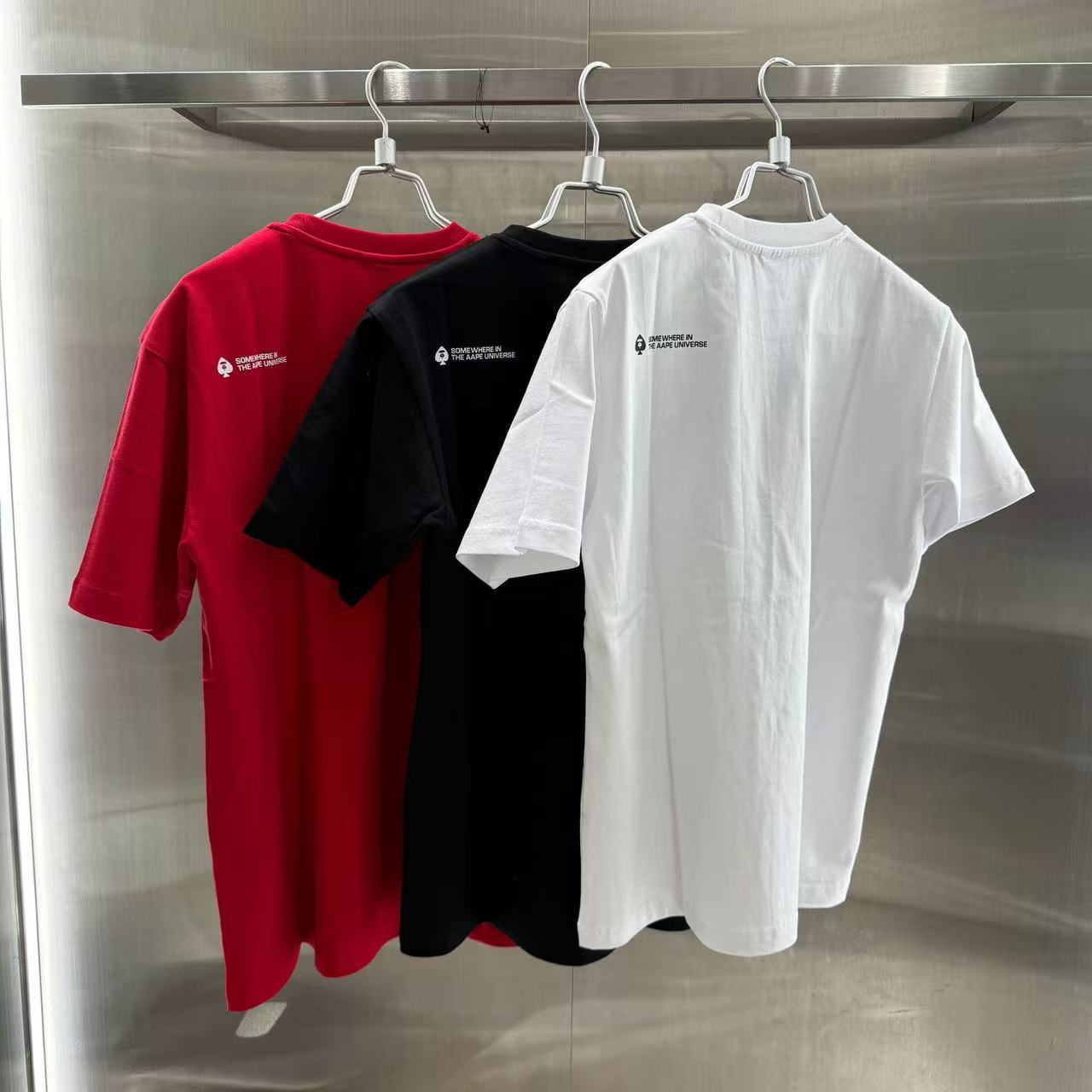 香港直郵 專櫃正品 Aape 男裝 26春夏黑桃型猿人徽章舒適簡約圓領短袖T恤1809