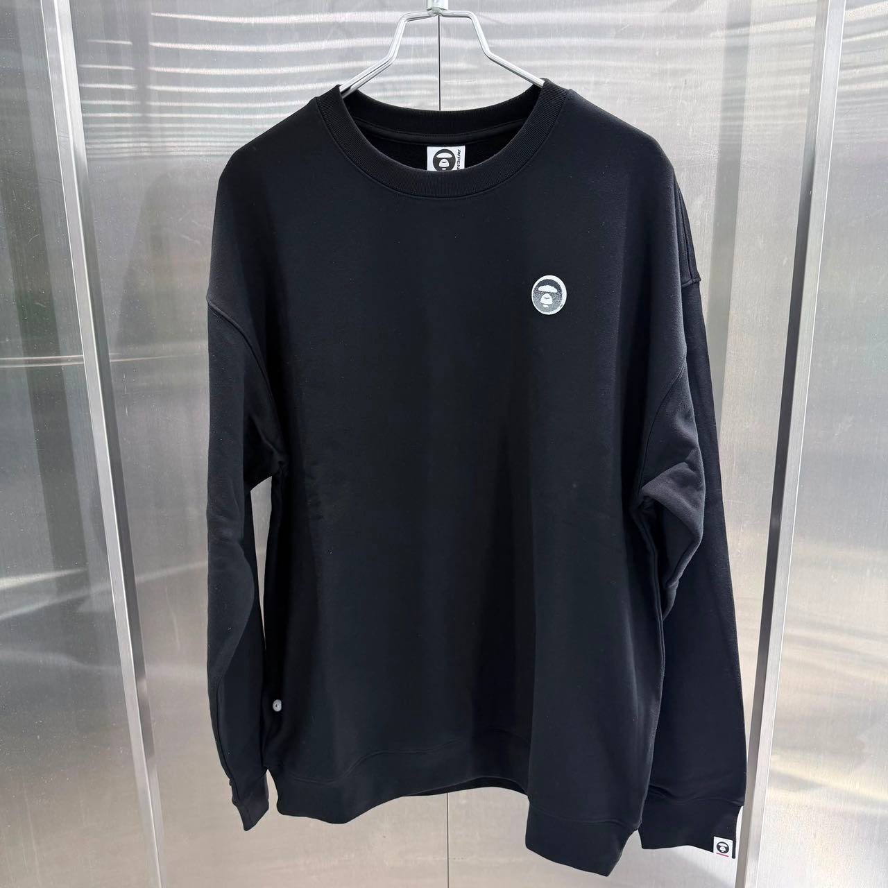 香港直郵 Aape 26秋冬 男 AAPENOW 牙刷繡徽章圓領衛衣D374