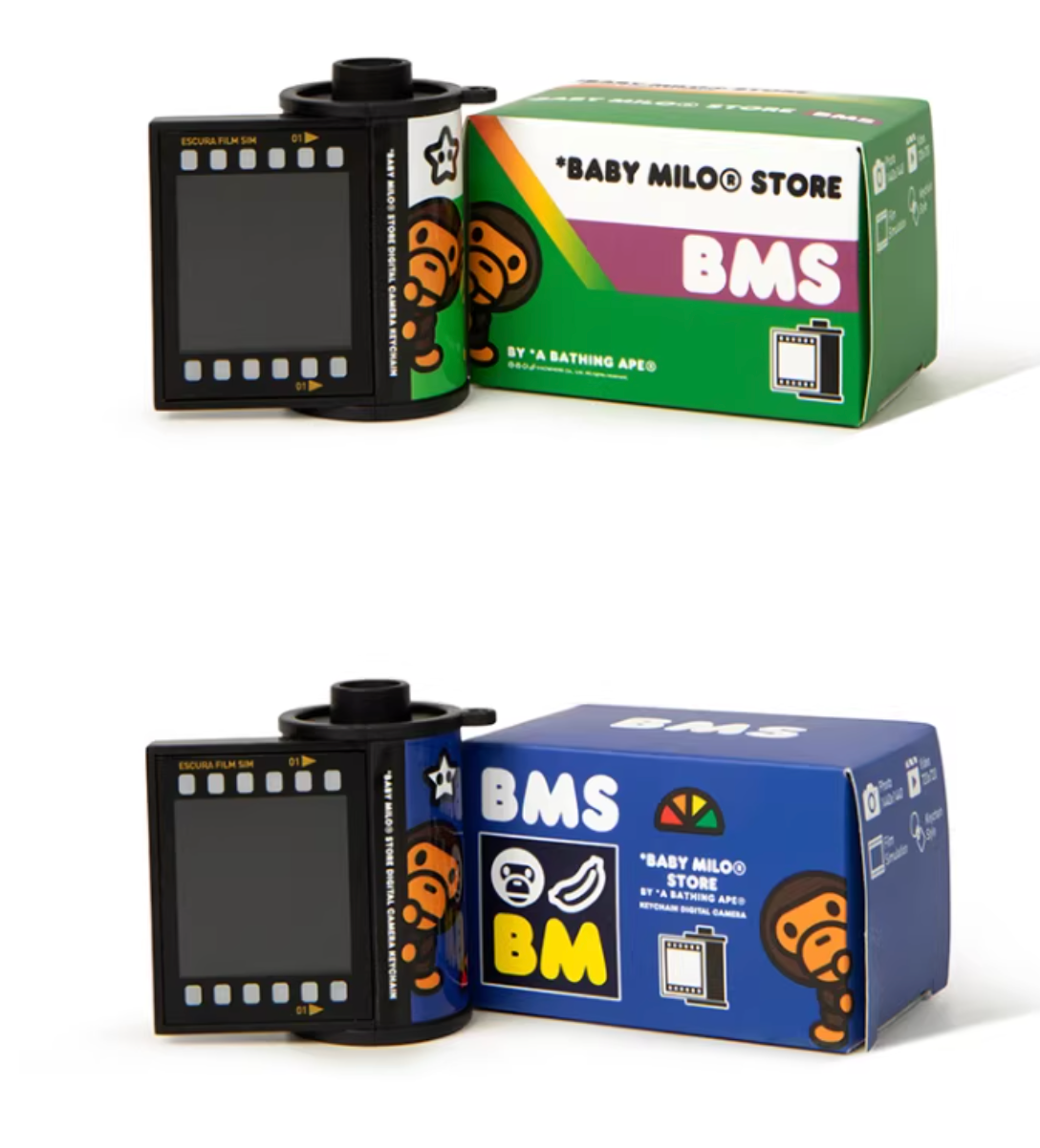 BABY MILO STORE卡通小猴相機盲盒鑰匙圈掛飾（不含SD卡）4632