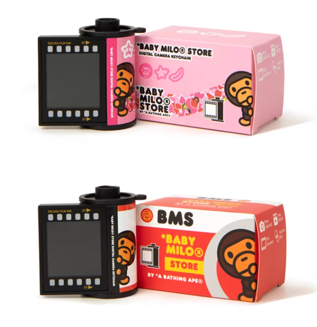BABY MILO STORE卡通小猴相機盲盒鑰匙圈掛飾（不含SD卡）4632