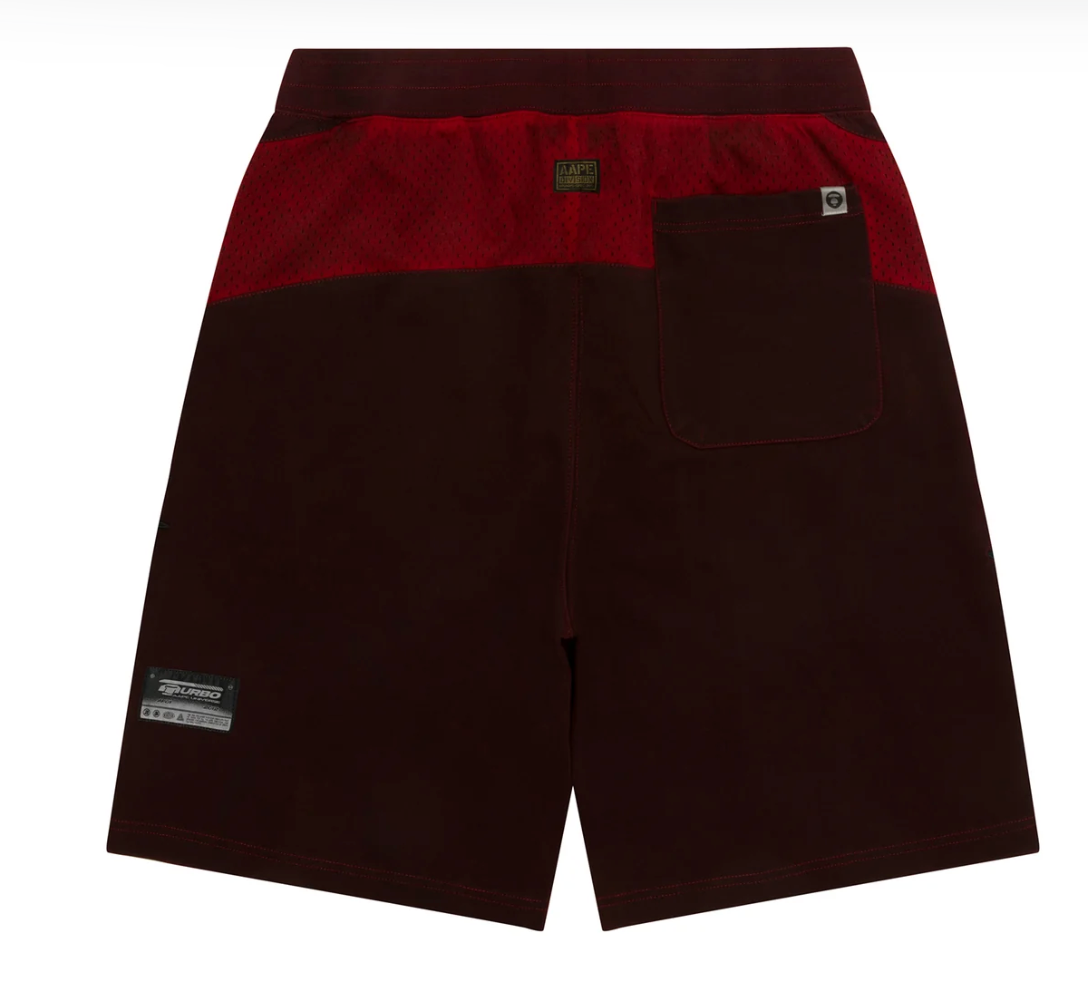 香港代購 專櫃正品 26春夏 Aape 男 猿人徽章復古水洗做舊潮流網孔短褲  D609