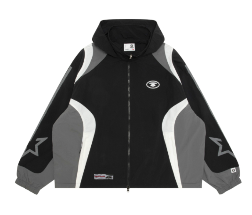 香港代購 專櫃正品 26春夏 Aape 男 美式塗鴉印花舒適潮流撞色外套風衣夾克7774