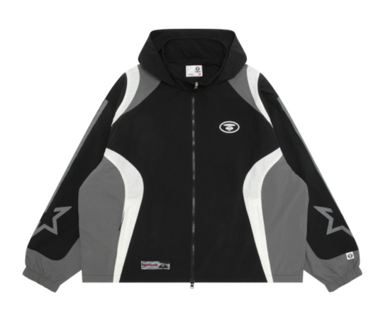 香港代購 專櫃正品 26春夏 Aape 男 美式塗鴉印花舒適潮流撞色外套風衣夾克7774