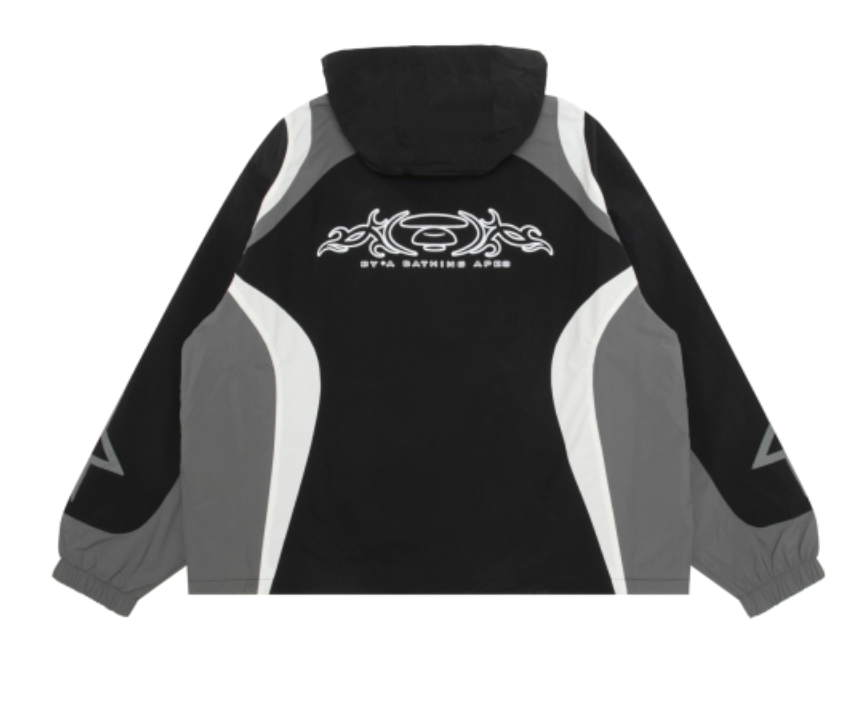 香港代購 專櫃正品 26春夏 Aape 男 美式塗鴉印花舒適潮流撞色外套風衣夾克7774