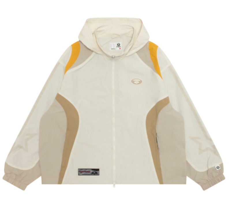 香港代購 專櫃正品 26春夏 Aape 男 美式塗鴉印花舒適潮流撞色外套風衣夾克7774