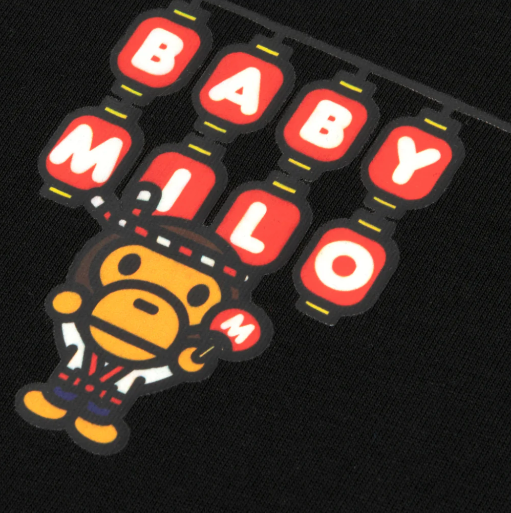 香港直郵 專櫃正品 BABY MILO STORE女裝卡通小猴花火大會圖案印花短袖T恤0454