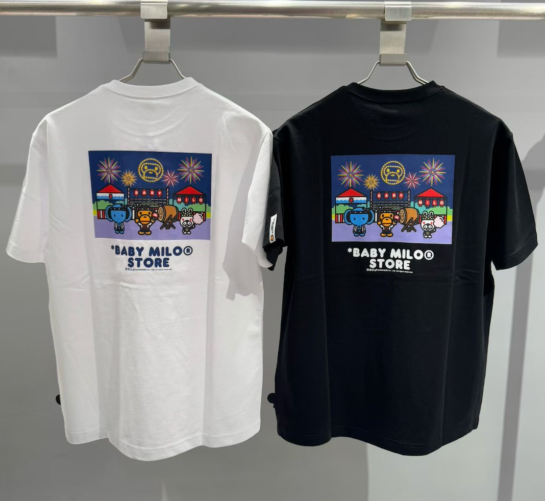 香港直郵 專櫃正品 BABY MILO STORE女裝卡通小猴花火大會圖案印花短袖T恤0454