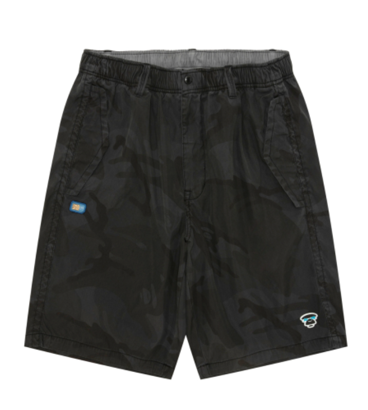 香港代購 專櫃正品 26春夏 Aape 男 AAPEUNVS 猿人徽章水洗做舊潮流迷彩工裝短褲D614