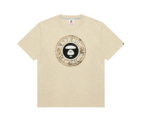 香港代購 專櫃正品 26春夏 Aape 男 AAPENOW 字母圓環猿人徽章印花舒適休閒短袖T恤1833