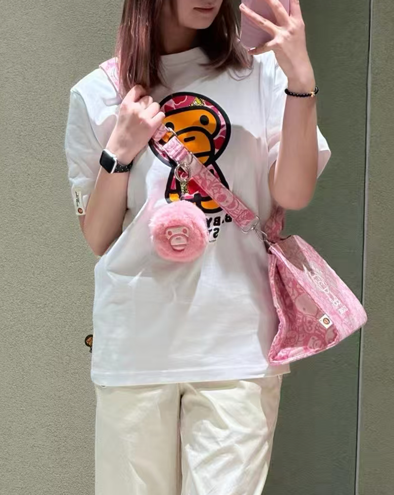 香港直郵 BABY MILO STORE 女裝  卡通圖案迷彩斜背包手提包4461