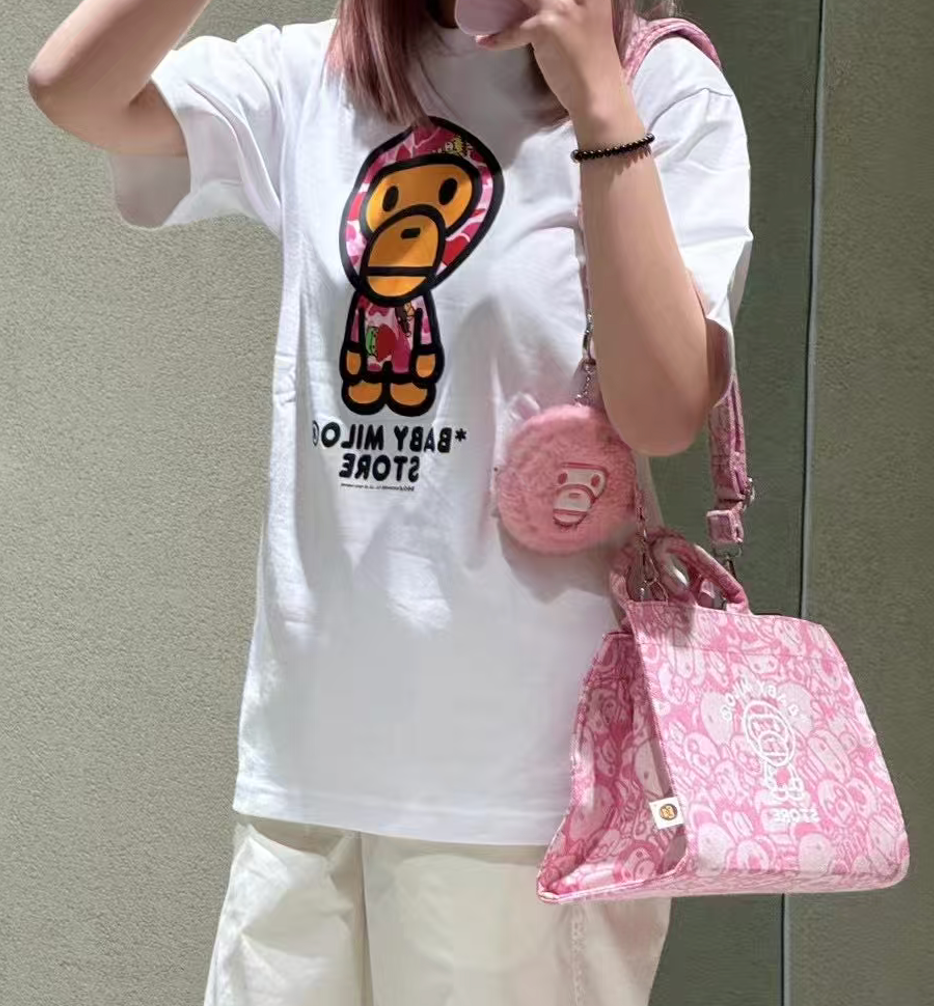 香港直郵 BABY MILO STORE 女裝  卡通圖案迷彩斜背包手提包4461