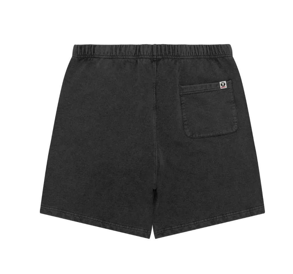 香港代購 專櫃正品 26春夏 Aape 男 AAPENOW 猿人小標徽章復古水洗做舊純色短褲 C687