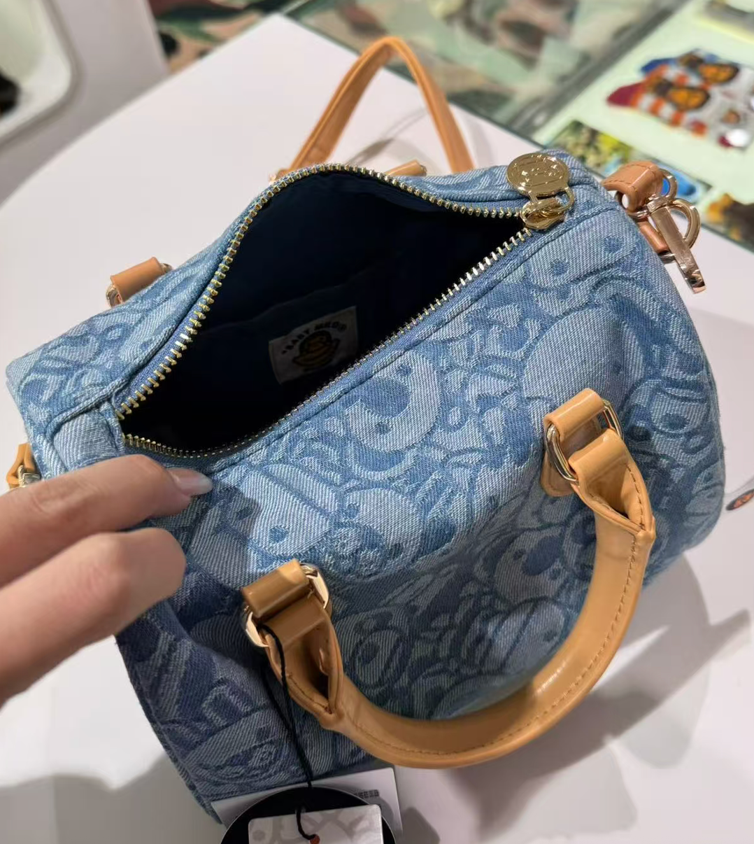 香港直郵 BABY MILO STORE 卡通動物印牛仔挎包斜背包4451