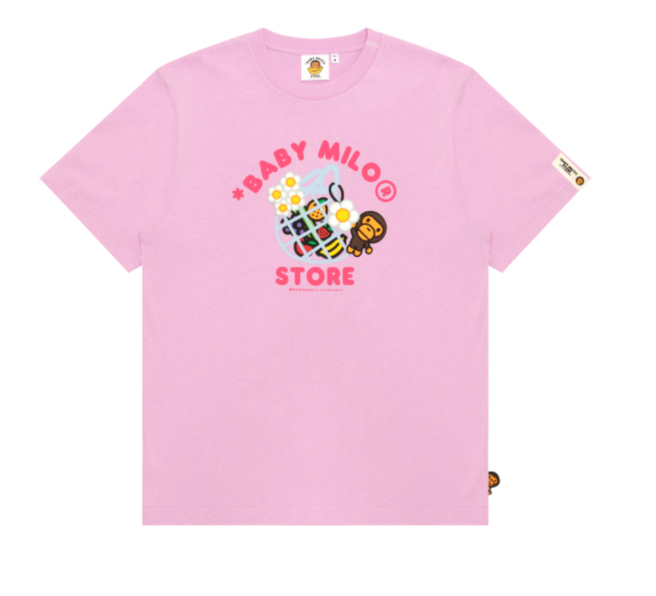 BABY MILO STORE女裝水果雛菊圖案印花短袖T恤0456