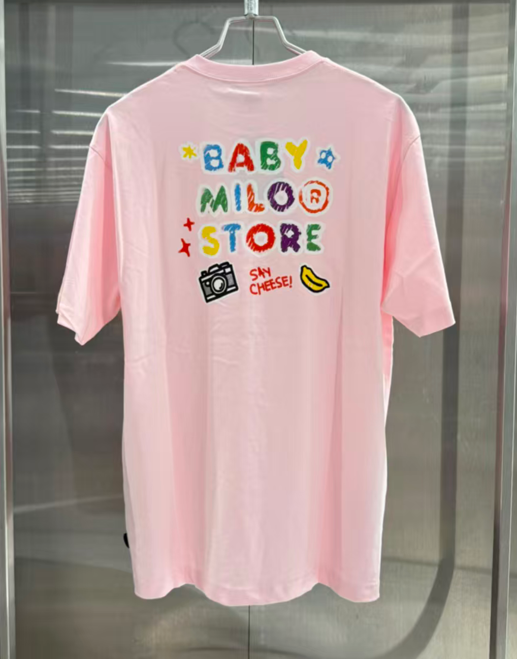 香港直郵 專櫃正品 BABY MILO STORE  26春夏 女 攝影小猴彩色塗鴉字母印花短袖T0466