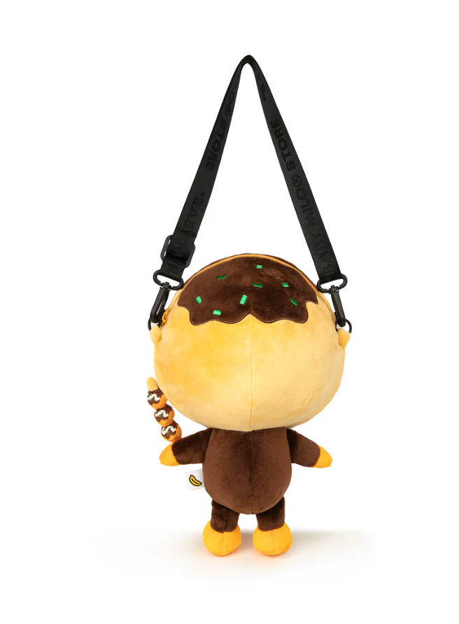 香港直郵 專櫃正品 BABY MILO STORE 卡通章魚燒頭套持串小猴斜背包4547