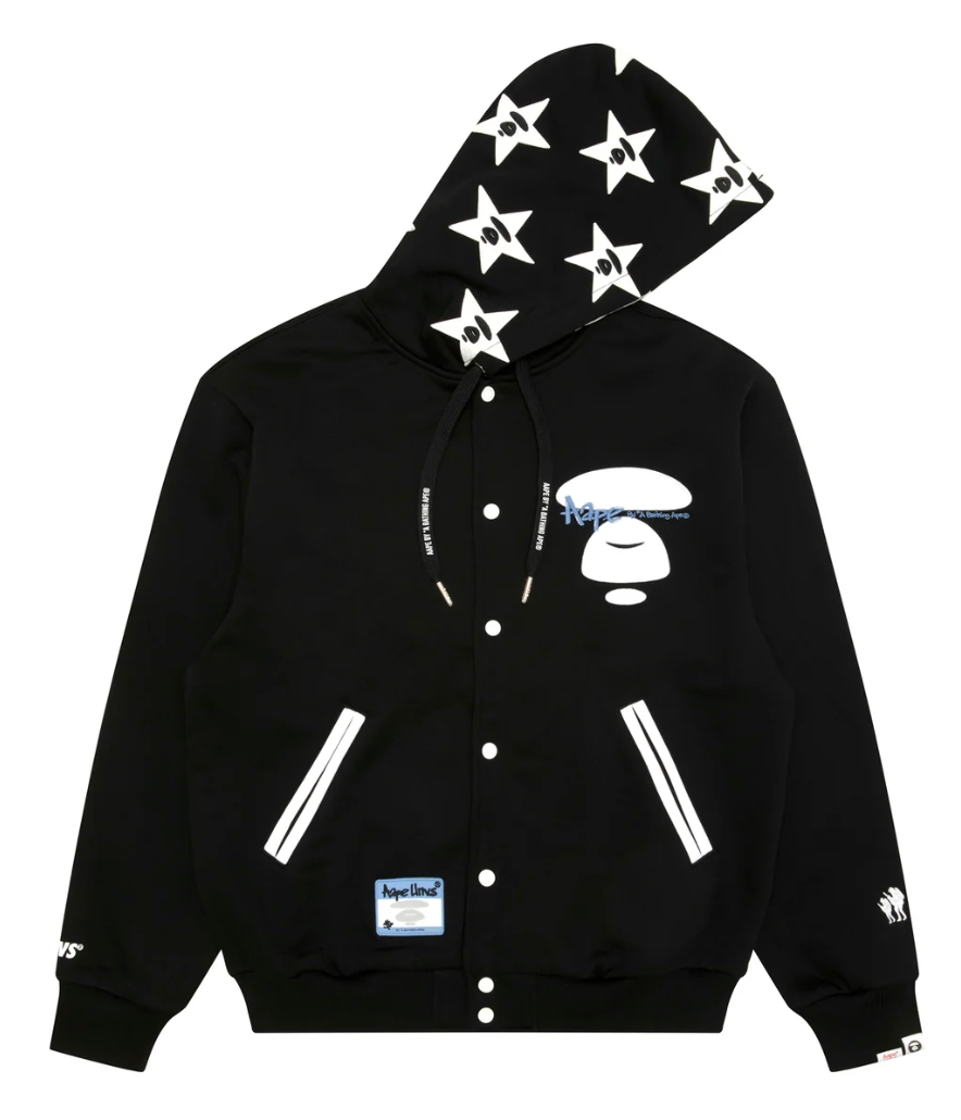 香港直郵 Aape 26秋冬 男   星星連帽棒球服外套 E313