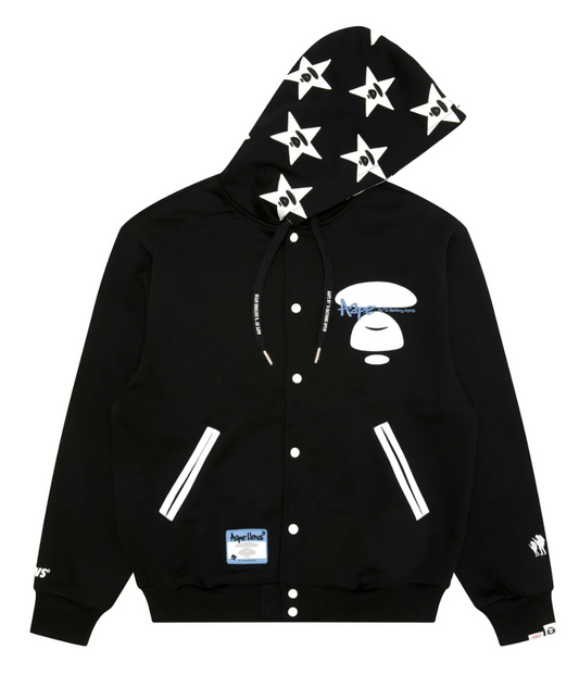 香港直郵 Aape 26秋冬 男   星星連帽棒球服外套 E313