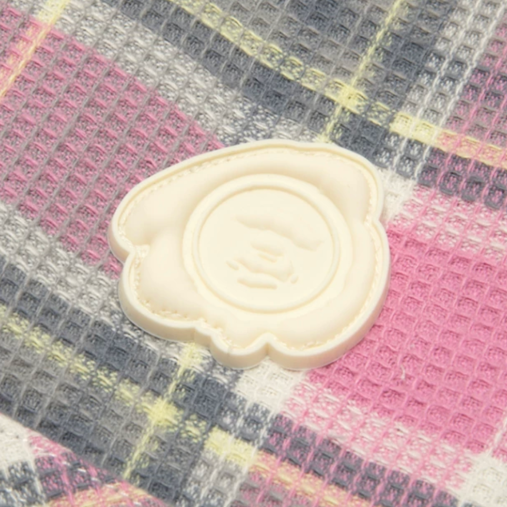 香港直郵 Aape 26秋冬 男裝秋冬潑墨刺繡撞色格紋工裝長袖襯衫8589
