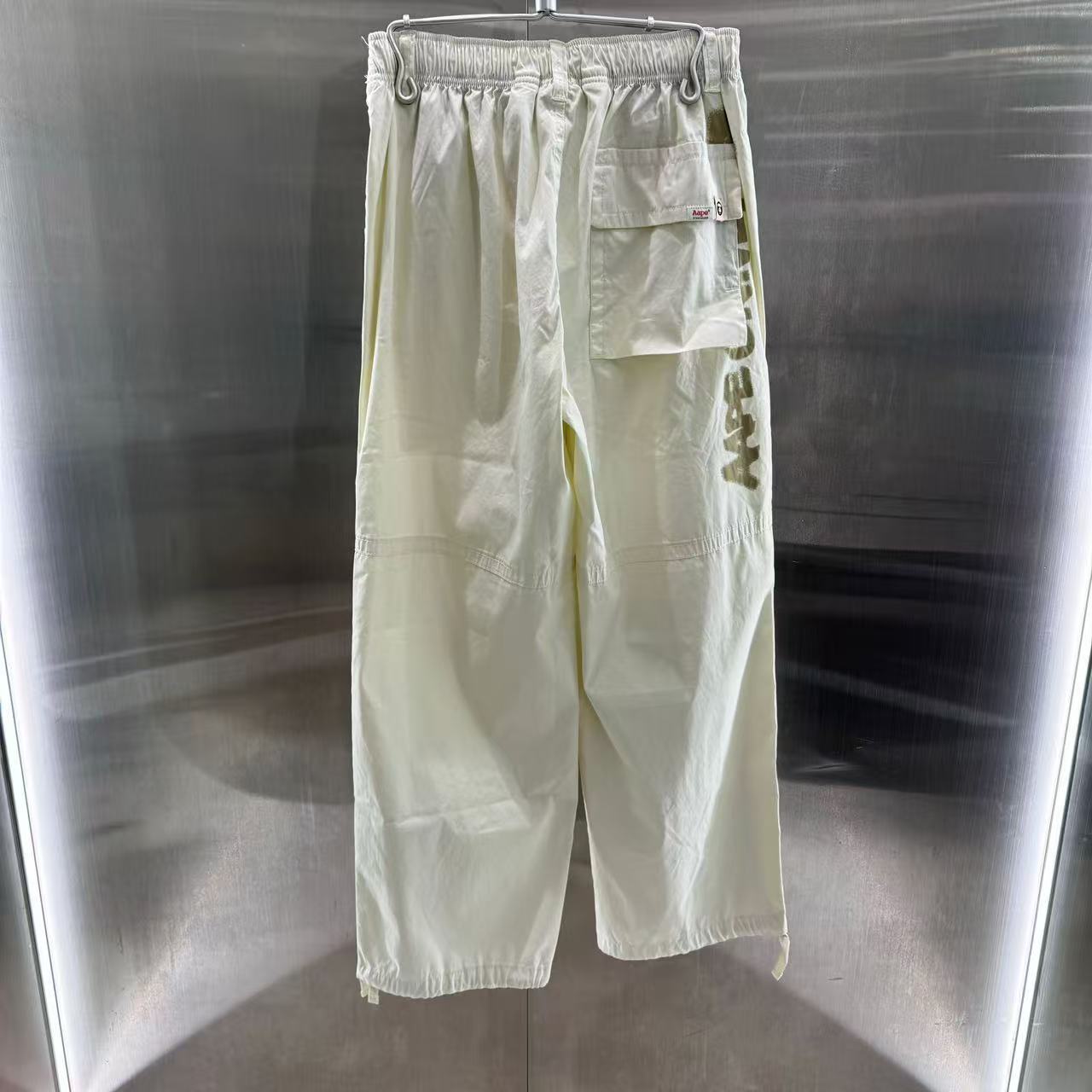 香港代購 專櫃正品 26春夏 Aape 男 AAPEUNVS 猿人徽章水洗做舊潮流休閒寬鬆工裝褲 D610