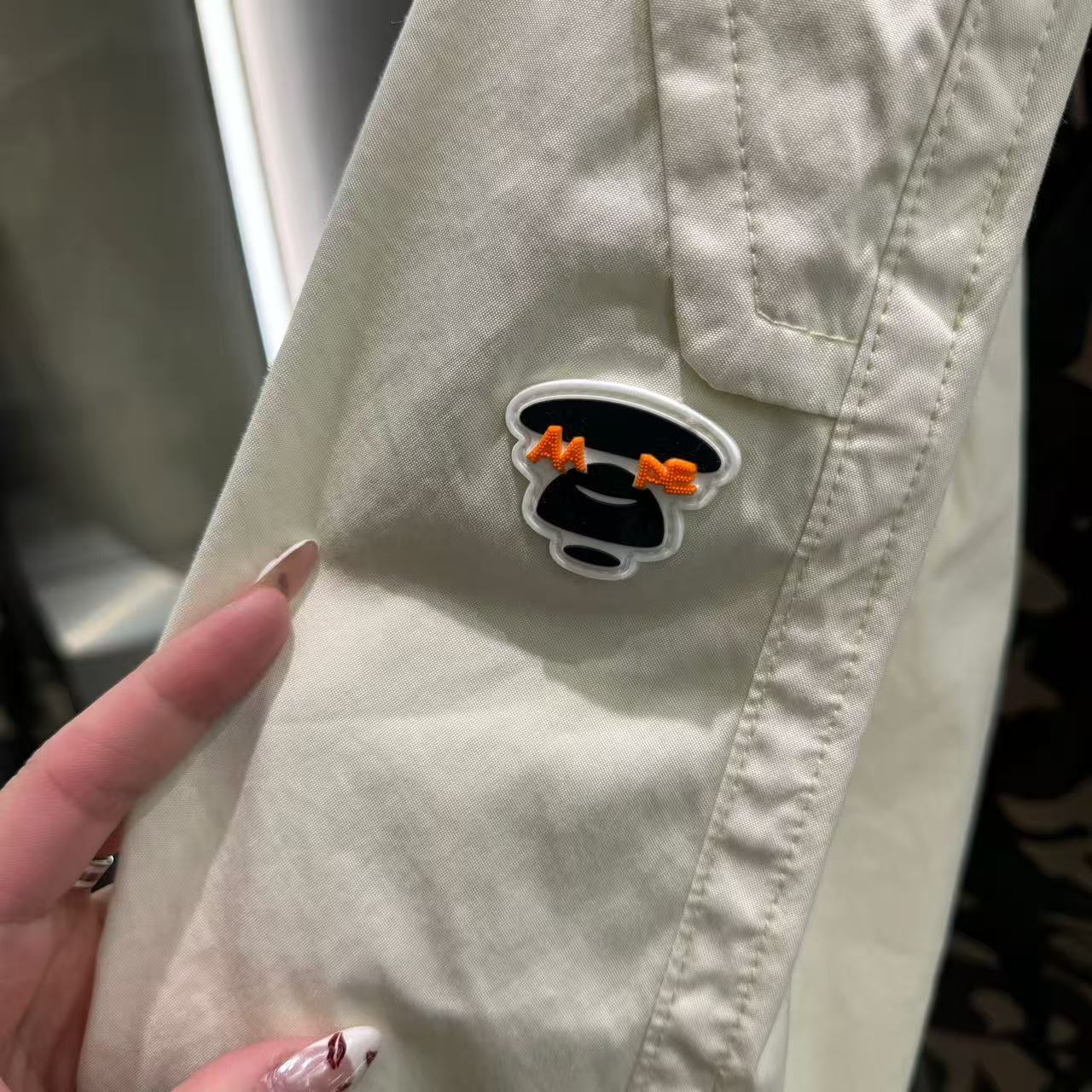 香港代購 專櫃正品 26春夏 Aape 男 AAPEUNVS 猿人徽章水洗做舊潮流休閒寬鬆工裝褲 D610