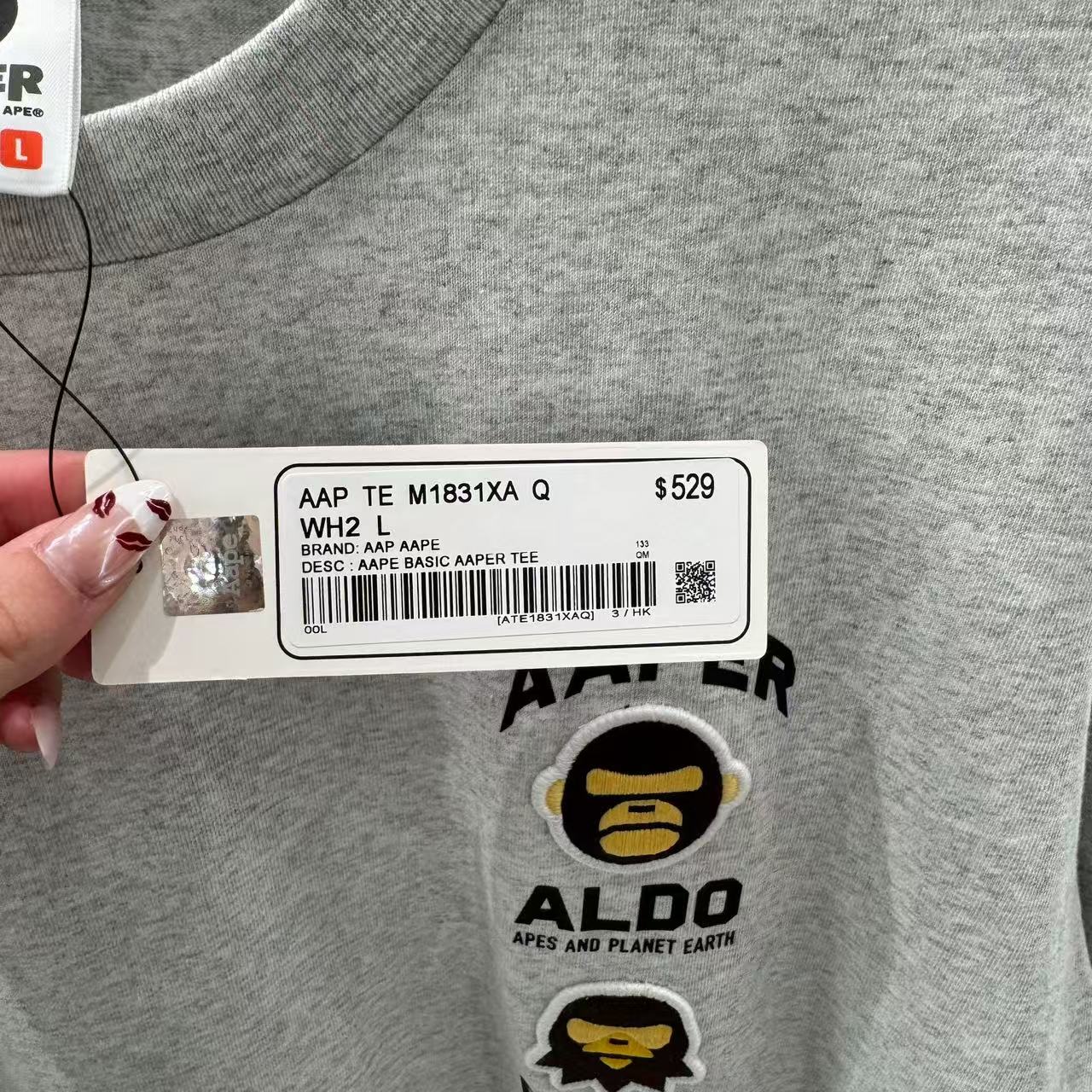 香港代購 專櫃正品 26春夏 Aape 男 AAPER 猿人卡通印花圖案趣味短袖T恤 1831