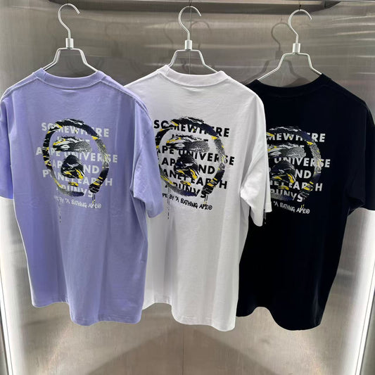 香港代購 專櫃正品 26春夏 Aape 男 AAPEUNVS 猿人迷彩塗鴉印花潮流舒適短袖T恤 1839