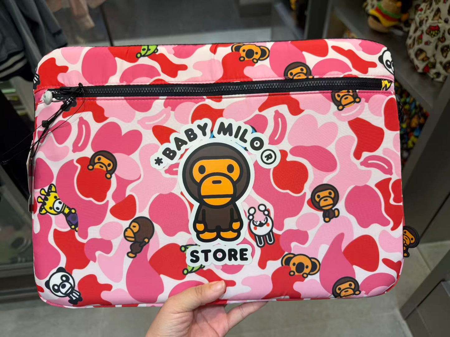 BABY MILO STORE 卡通動物圖案迷彩電腦包