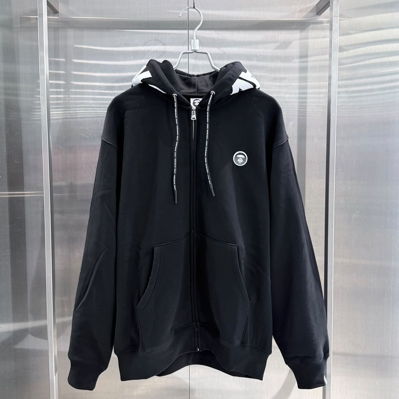 香港直郵 Aape 26秋冬 男 AAPENOW 牙刷繡徽章連帽衛衣 D379