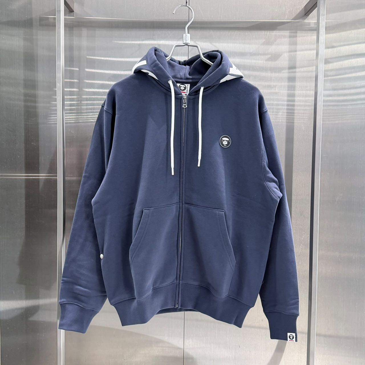 香港直郵 Aape 26秋冬 男 小標徽章拉鏈休閑連帽衛衣外套C358