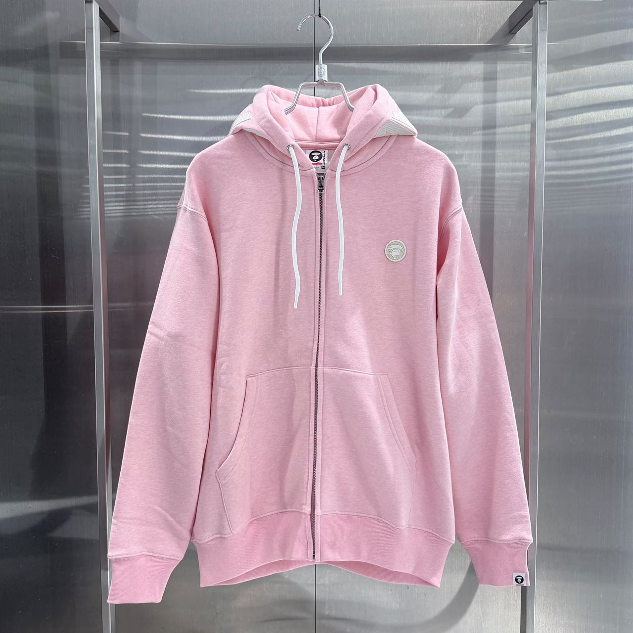 香港直郵 Aape 26秋冬 男 小標徽章拉鏈休閑連帽衛衣外套C358