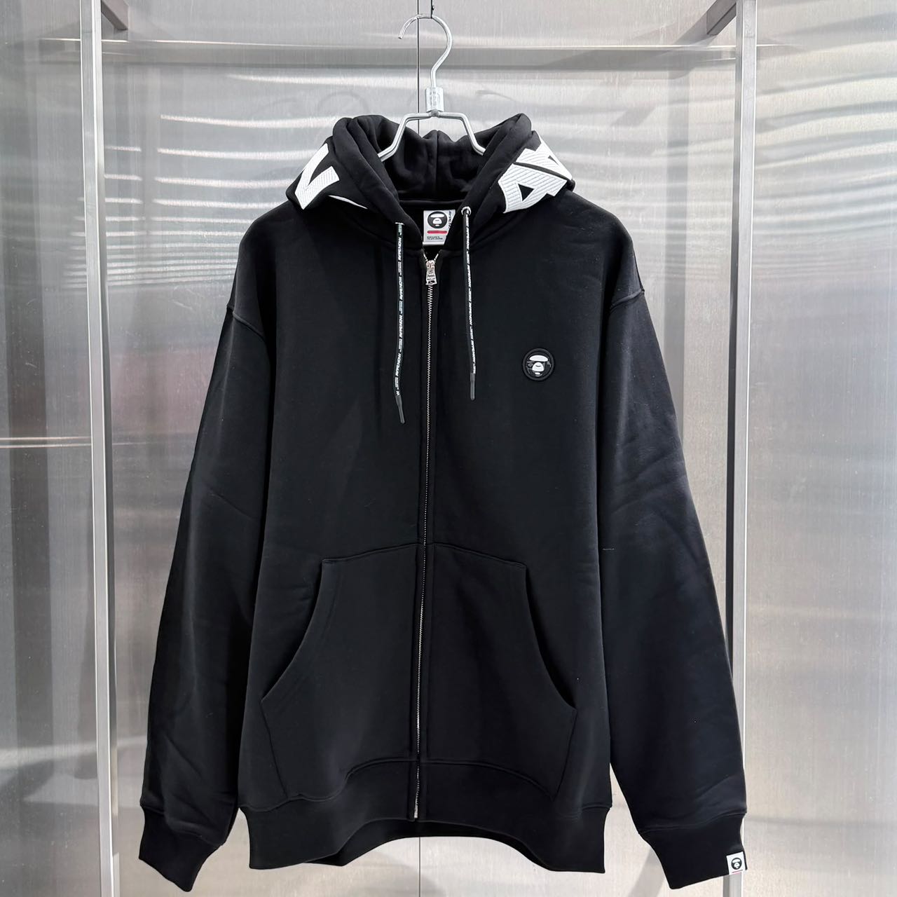 香港直郵 Aape 26秋冬 男 小標徽章拉鏈休閑連帽衛衣外套C358