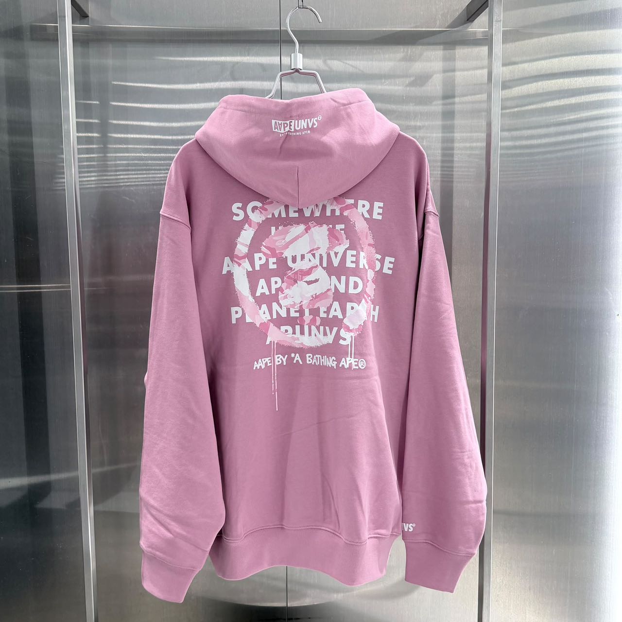 香港直郵 Aape 26秋冬 男   迷彩滴墨猿人連帽衛衣 E300