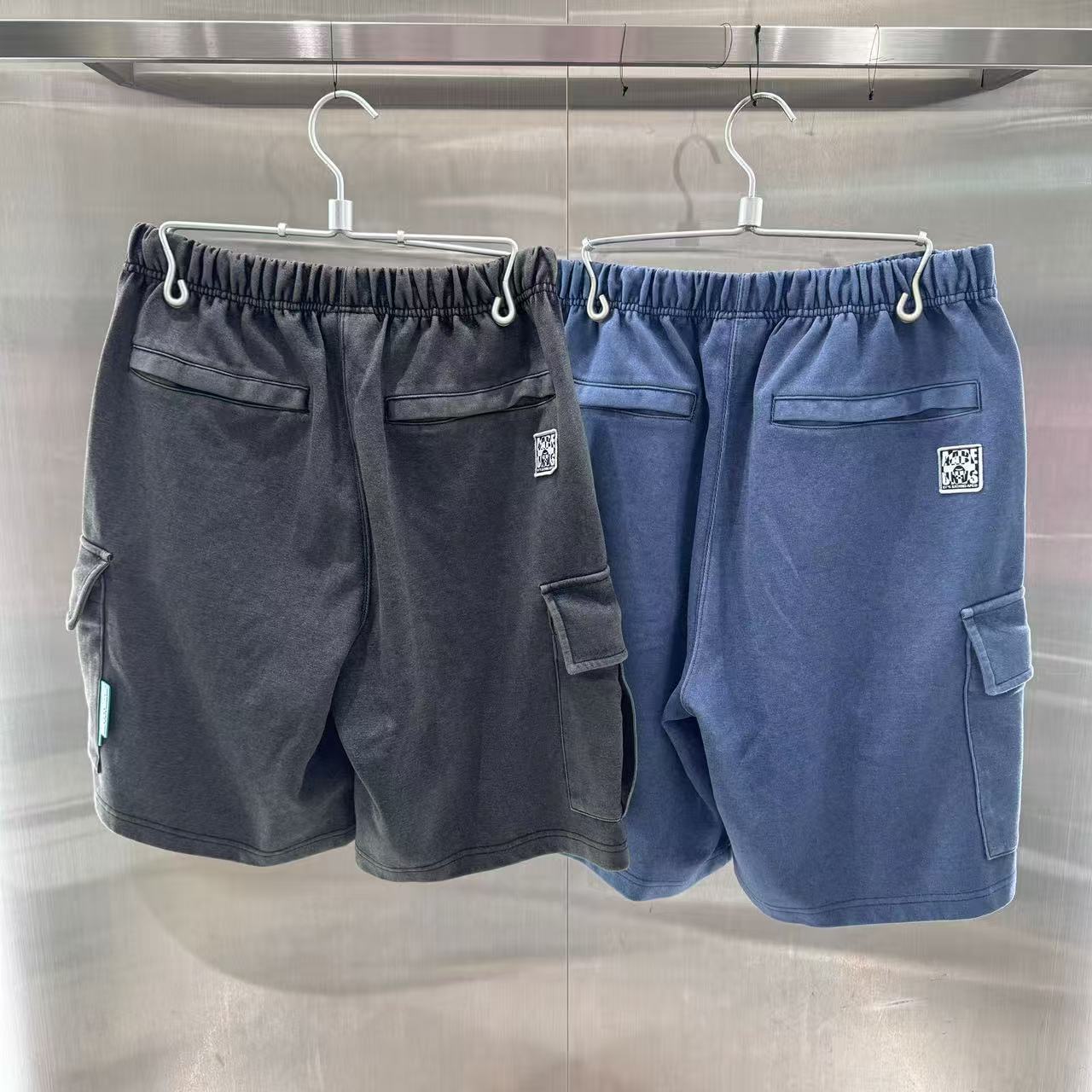 香港代購 專櫃正品 26春夏 Aape 男  AAPEUNVS 猿人刺繡復古水洗做舊潮流工裝短褲C605