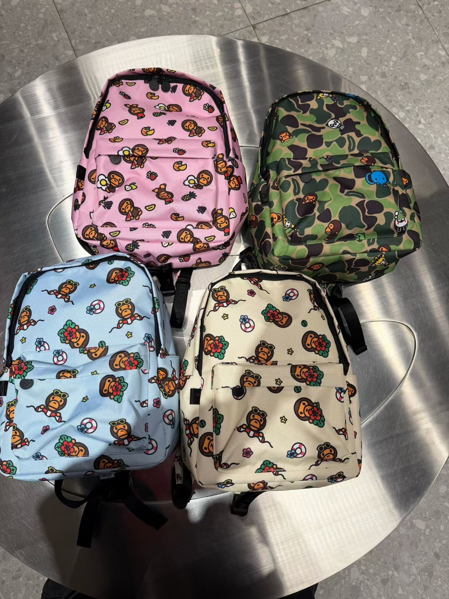 香港直郵 專櫃正品 BABY MILO STORE  卡通小猴子圖案雙肩包（中）4275